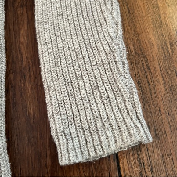 Maurices Open Front Longline Sweater Knit Neutral Small Grey Beige Cardigan - Picture 6 of 12